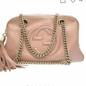 Gucci soho Rose Gold chain strap leather bag